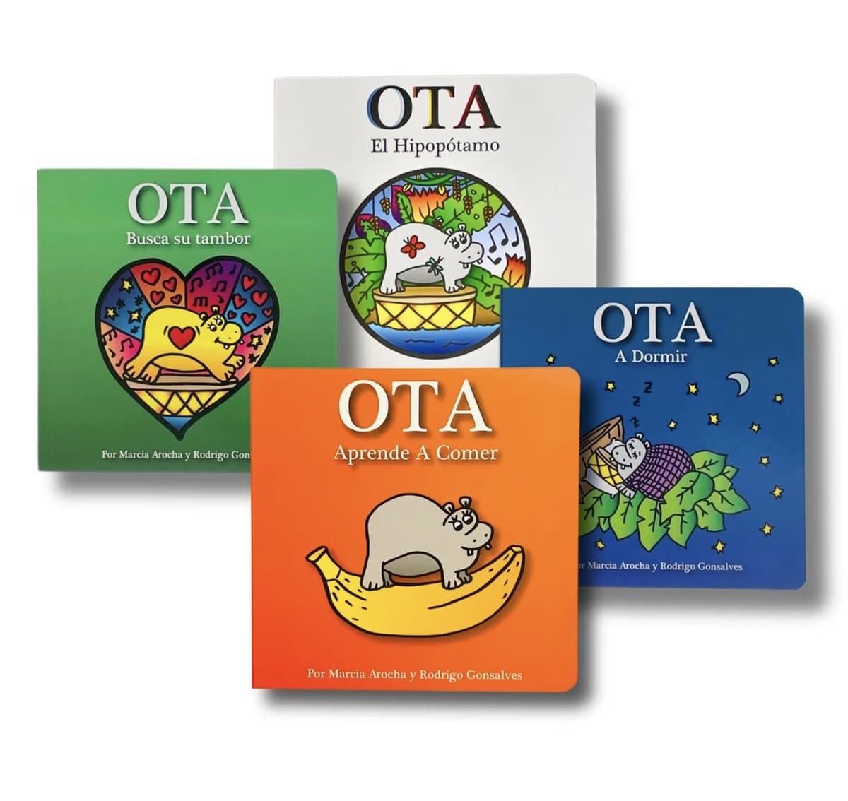 The four OTA board books, fanned out